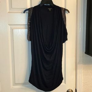 Black sequence top